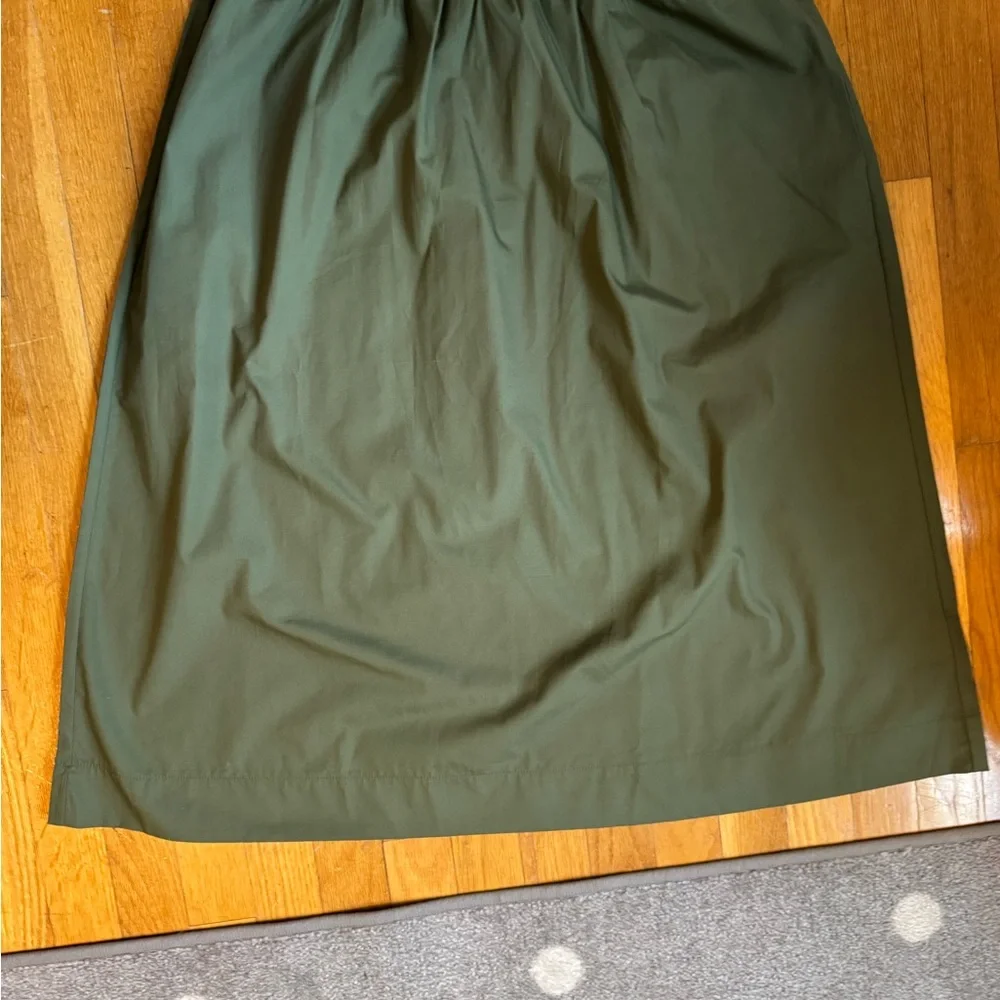J. Crew Factory Dark Green Midi Dress - Picture 3 of 5